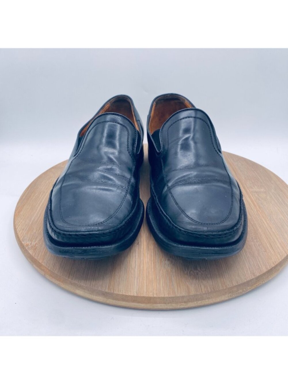 Allen Edmonds Merano Shoes Mens 13 Black Leather Driving Loafers Italy - Picture 3 of 12
